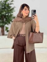 مانتو تک جیب گندم کد 7981 - تصویر 5
