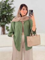 مانتو تک جیب گندم کد 7981 - تصویر 4
