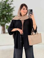 مانتو تک جیب گندم کد 7981 - تصویر 3