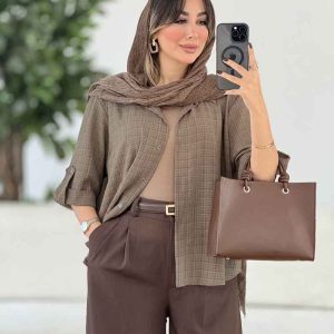 مانتو آستین پاگن یاس کد 7979