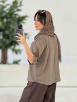 مانتو آستین پاگن یاس کد 7979 - تصویر 6