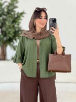 مانتو آستین پاگن یاس کد 7979 - تصویر 4