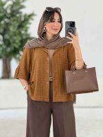 مانتو آستین پاگن یاس کد 7979 - تصویر 13