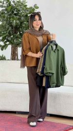 مانتو آستین پاگن یاس کد 7979 - تصویر 7