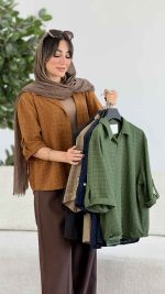 مانتو آستین پاگن یاس کد 7979 - تصویر 2