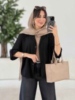 مانتو آستین پاگن یاس کد 7979 - تصویر 8
