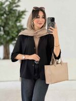 مانتو آستین پاگن یاس کد 7979 - تصویر 12