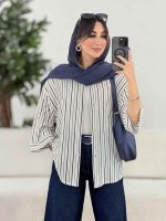 مانتو راه راه بهار کد 7987