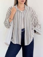 مانتو راه راه بهار کد 7987 - تصویر 13