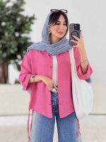 مانتو بغل بند دار آستین پاکتی کد 7996 - تصویر 4