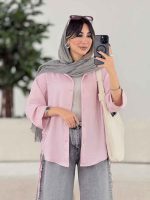 مانتو بغل بند دار آستین پاکتی کد 7996 - تصویر 11