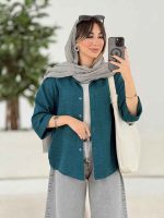 مانتو بغل بند دار آستین پاکتی کد 7996 - تصویر 10