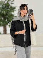مانتو بغل بند دار آستین پاکتی کد 7996 - تصویر 12
