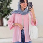 مانتو پشت پیله آینور کد 7988