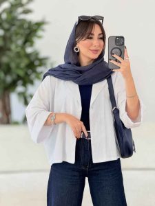شومیز پانچ آستین پاکتی کد 8059 - تصویر 16