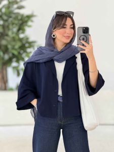 شومیز پانچ آستین پاکتی کد 8059 - تصویر 4