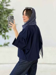 شومیز پانچ آستین پاکتی کد 8059 - تصویر 15