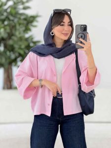 شومیز پانچ آستین پاکتی کد 8059 - تصویر 17