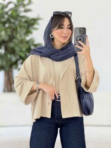 شومیز پانچ آستین پاکتی کد 8059 - تصویر 8