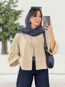 شومیز پانچ آستین پاکتی کد 8059 - تصویر 12