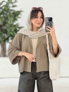 شومیز پانچ آستین پاکتی کد 8059 - تصویر 11