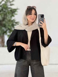 شومیز پانچ آستین پاکتی کد 8059 - تصویر 6