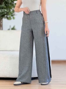 شلوار لینن طرح دار کمرکش کد 7056 - تصویر 13