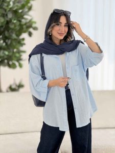 مانتو پشت دکمه آرینا کد 8061 - تصویر 5
