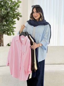 مانتو پشت دکمه آرینا کد 8061 - تصویر 2