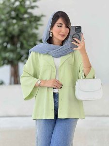 مانتو دو جیب نسا کد 8062 - تصویر 3