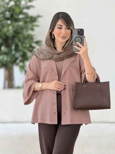 مانتو دو جیب نسا کد 8062 - تصویر 5
