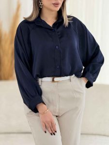 شومیز ساتن پایین گت کد 8077