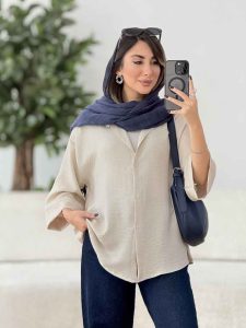 مانتو پایین هلال کیانا کد 8087 - تصویر 2