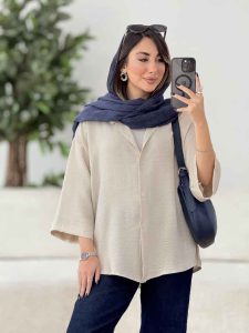 مانتو پایین هلال کیانا کد 8087 - تصویر 6