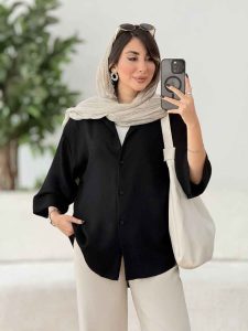 مانتو پایین هلال کیانا کد 8087 - تصویر 5