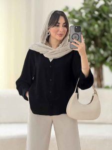 مانتو جلو دکمه پگاه کد 8082 - تصویر 6