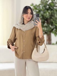 مانتو جلو دکمه پگاه کد 8082 - تصویر 17