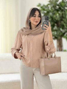 مانتو جلو دکمه پگاه کد 8082 - تصویر 4