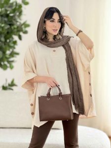 مانتو پانچ بغل سه دکمه کد 8106 - تصویر 9