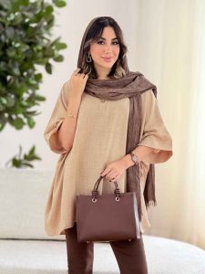 مانتو پانچ بغل سه دکمه کد 8106 - تصویر 3