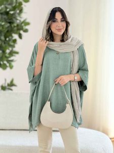 مانتو پانچ بغل سه دکمه کد 8106 - تصویر 11