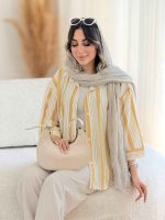 مانتو راه راه بهنوش کد 8102 - تصویر 9