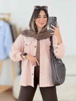 مانتو کتان دوخت دار دو جیب کد 8104 - تصویر 5