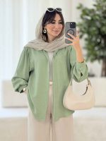 مانتو سر شانه چین پریناز کد 8083 - تصویر 25