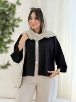 مانتو جلو دکمه راحیل کد 8086 - تصویر 4