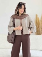 شومیز جلو دکمه افرا کد 8093 - تصویر 10