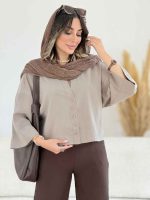 شومیز جلو دکمه افرا کد 8093 - تصویر 6