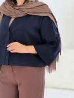 شومیز جلو دکمه افرا کد 8093 - تصویر 11