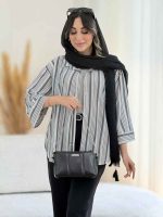 مانتو راه راه بهنوش کد 8102 - تصویر 7