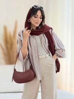 مانتو راه راه بهنوش کد 8102 - تصویر 21